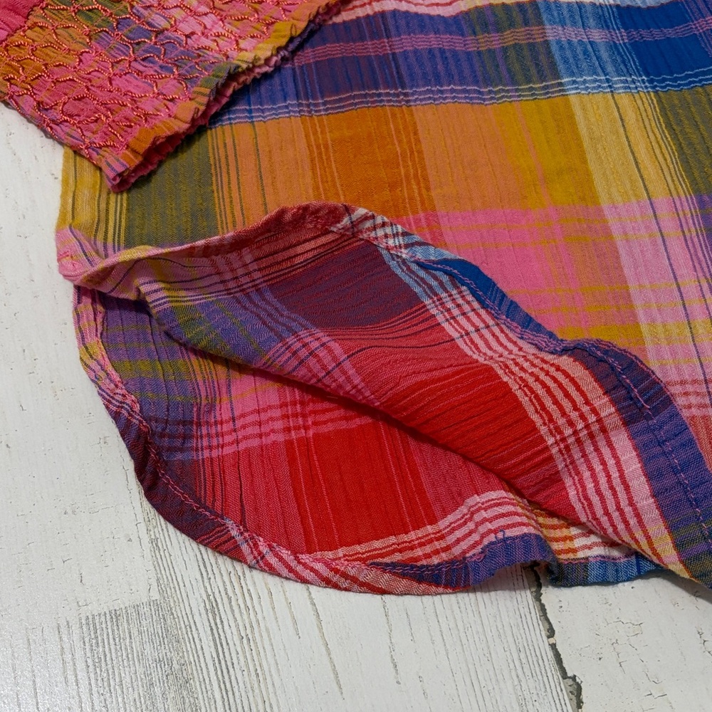 Soft Surroundings Sansonne Multicolor Plaid Button Down Shirt Size XL - Picture 5 of 11